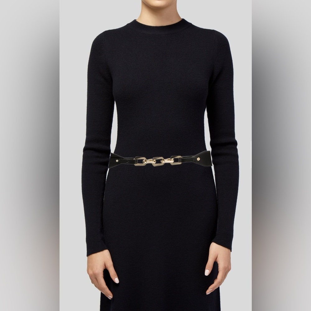 SANDRO chain waist belt Cornelie Black size 2 - Picture 2 of 4